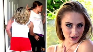 Two hot girls delivered a surprise package with special treatment