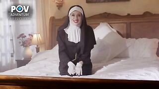 A nun’s forbidden desire is captured in a steamy POV adventure