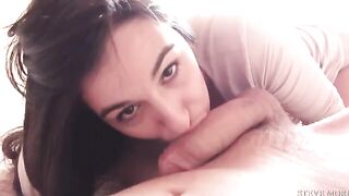 Skinny and small brunette chick Danika Morì gets her tight ass railed deep and hard