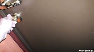 A stalker is pushing his cock in a girl’s wet pussy