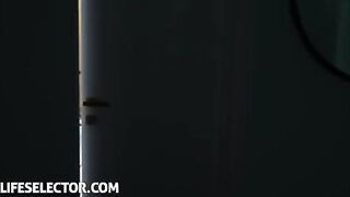 A step sister surprises her brother with a wet pussy squirt