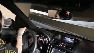 Babe fucked in the car by a stranger in the parking lot