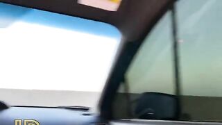 Babe fucked in the car by a stranger in the parking lot