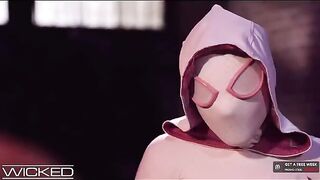 Spiderman ate out and fucked Gwen Stacy’s juicy pussy in a steamy parody
