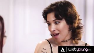 Passionate sex of college babe Brooklyn Gray and her girlfriend