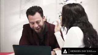 Violet Starr gets fucked hard by client in cheating scenario