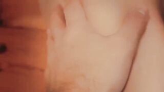 My fat wife with big tits jumps on my cock and I cum