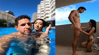 An Argentine slut is caught at the swimming pool and fucked hard