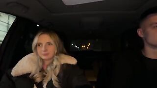 A cute girl couldn't pay for a ride in a fake taxi