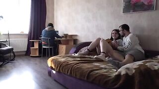 A girl cheats on her husband with a lover, feeling no shame