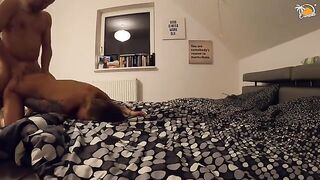 A girl experienced a powerful orgasm, her body shook intensely in real life