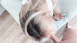 Best blue eyes blowjob and creamy pussy scene I've ever seen