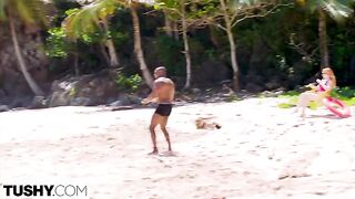 Bodacious redhead Scarlett gets fucked in her ass by TUSHY