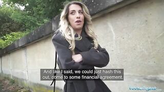 Hot French teacher screwed hard by a stranger for cash in the street