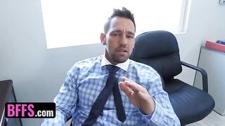Busty office sluts Sami Parker, Sarah Banks, and Danni Rivers get fucked