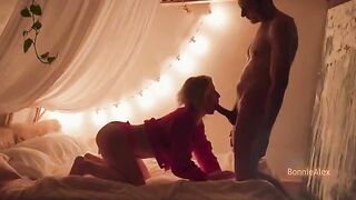 Warm homemade sex with a rough cumshot inside, just like real passion