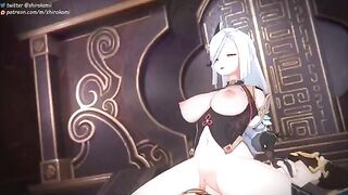 Hentai Genshin Impact compilation with all kinds of girls getting fucked