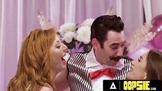 MILF threesome action with Lauren Phillips and April Olsen