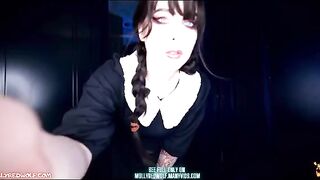 Xavier pushed Wednesday Addams to the bed and fucked her hard - MollyRedWolf