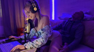 A hot step mom fucks her stepson after he catches her playing video games