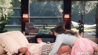 Naughty Lulu teaches her bestie Jennie how to relax and open up