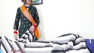 An Indian maid saw my cock through the blanket and it was a surprise