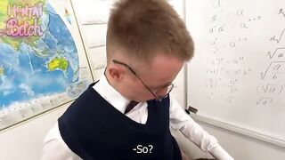 The hottest teacher is fucking with two students in this steamy scene
