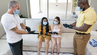 Two step-daughters, Sera Ryder and Alona Bloom, share a steamy, intimate experience