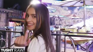 TUSHYRAW Perfect petite Vanessa experiences intense anal stretching