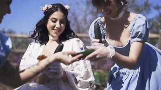 A sexy threesome in the park with Riley, Ryan, and Lena