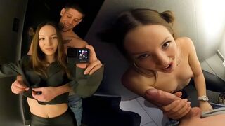 Dangerous sex in the dressing room, just like a thrilling fitting room encounter