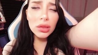A teenage gamer cheats on her boyfriend with a stepbrother in a steamy scene