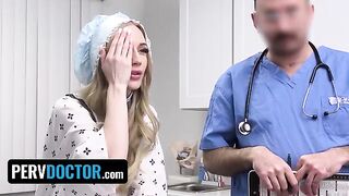 Religious teen Emma Starletto gets medically checked after intense action