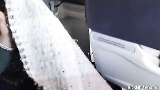 A hot lady has sex with her husband in the airplane cockpit