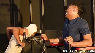Kay Carter gets fucked by two black cocks in front of her husband