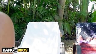 Julianna Vega, a busty Latina MILF, gets her booty pounded by a stalker