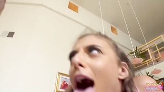 Brunette beauty Gia Derza gets her pussy and ass gapped
