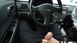 A fan met his idol Veronika Charm in the car and got intimate