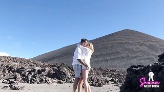 We climbed a volcano and he erupted in my mouth with passion