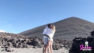 We climbed a volcano and he erupted in my mouth with passion
