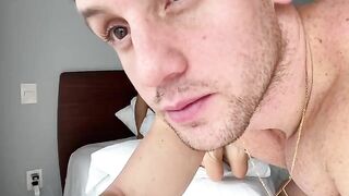 The girl showed her love in an intimate way at home