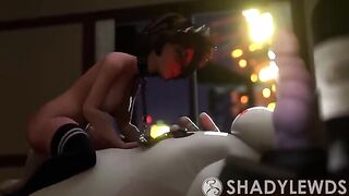 Aunt Cass gets her pussy creampied by Baymax's cock in this hot scene