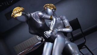 Hearth Ballerinas Futanari Atomic Heart action, a steamy robots and girls scene
