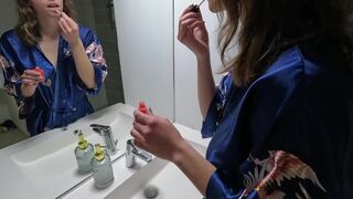 Hot French girl with big boobs gets fucked in the morning