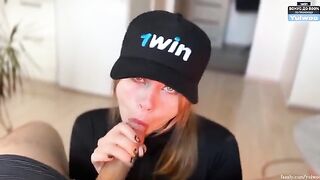 Today you deserve a blowjob, and here's a hot blonde to prove it!