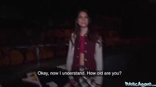 Hot French model makes money by fucking in public for cash with strangers