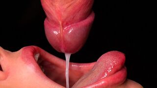 The best blowjob with milk and asmr to make your dick cum