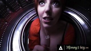 Pervert stepbro and sis get kinky with stuck mom