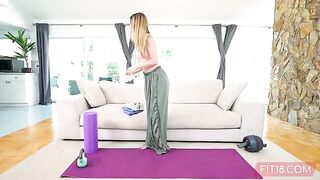 Young and flexible teen gets creampied in POV by Fit18