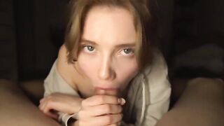 The girl was sick, so the guy sprayed her with cum